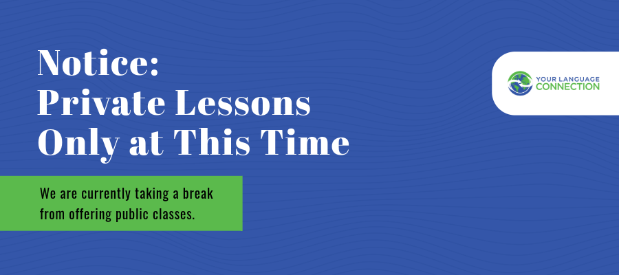 Notice: Private Lessons Only at This Time